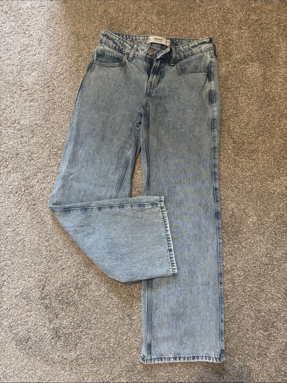 Hollister Light Blue Low-Rise Baggy Jeans